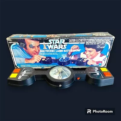 Vintage Star Wars Electronic Laser Battle Game Original Box WORKS! See Vid • $99.99