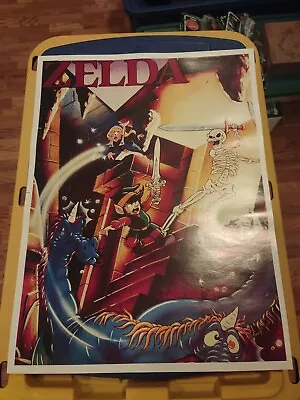 Vintage Legend Of Zelda Poster 1989 Nintendo Rare ( Bootleg?) 17x23 • $99.98