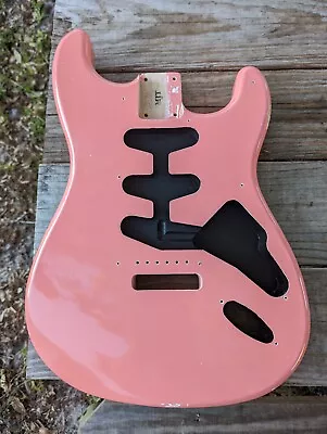 Fender Stratocaster Body Alder Shell Pink Relic Made By MJT Strat • $399.99