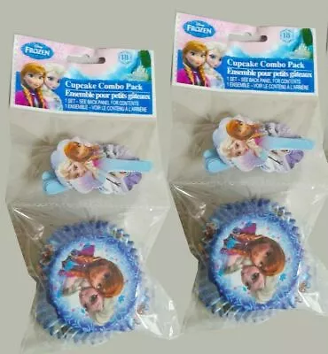 Lot 36ct Disney Frozen Paper Cupcake Baking Cup Pick Party Mother Gift FreeShip • $15.54