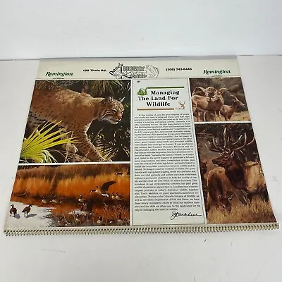 Vintage Remington 1991 Calendar Wildlife Scenes Lewiston Id Husky Sport Shop • $12.54