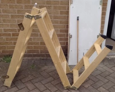 £10.50 • Buy Wooden Loft Ladder And Hatch Approx 255cm