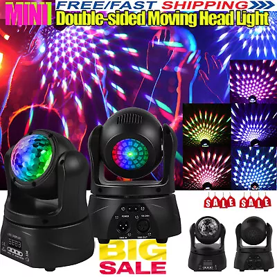 30w RGBW Mini LED Moving Head Light Double-sided Magic Ball Laser DJ Party Light • $75.99