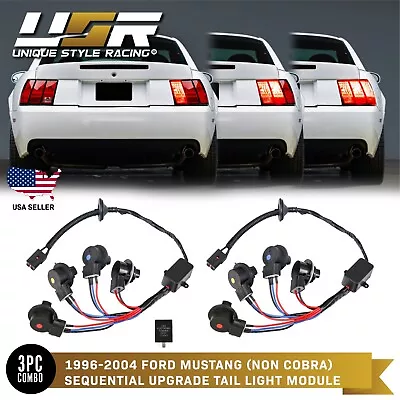 Plug&Play Tail Brake Light Harness +Flasher SEQUENTIAL SIGNAL For 96-04 Mustang • $84.92