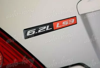 2 X Hood/Bumper/Trunk/Engine 6.2L LS3 Red & Black Emblem Sticker Badge Decal • $7.64