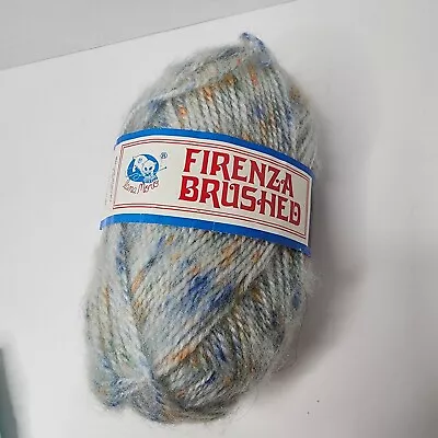 Lana Moro Firenza Brushed Worsted Weight Yarn Offwhite Blue Orange #1617 • $8.77