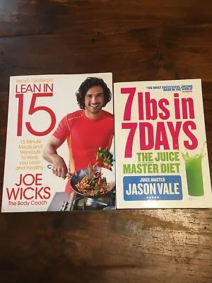 Joe Wicks Lean In 15 & Jason Vale 7lbs In 7 Days Diet Health Kick Book Bundle  • £2.99