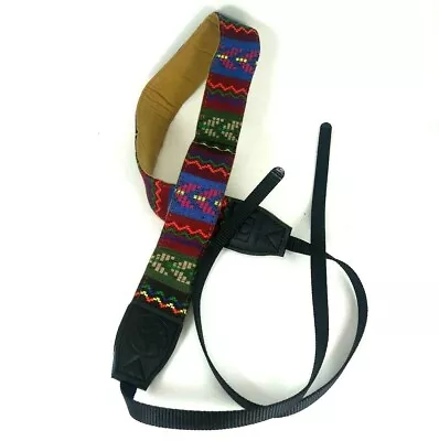 New Vintage Style Multi-Color DSLR Camera Shoulder Strap 70s Retro Hippie Design • $5.24