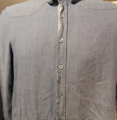 English Laundry Men's John Lennon Shirt Paisley Trim & Flip Cuff See Measurement • $29.26