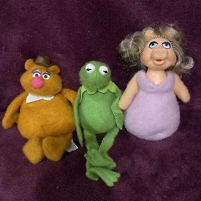 1979 Fisher Price Jim Henson Muppets Kermit The Frog & Fozzie Beanbag Plush Lot • $200