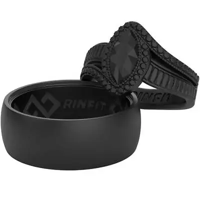 Silicone Wedding Rings For Couples By Rinfit - Matching Him & Her Rubber Rings • $29.99