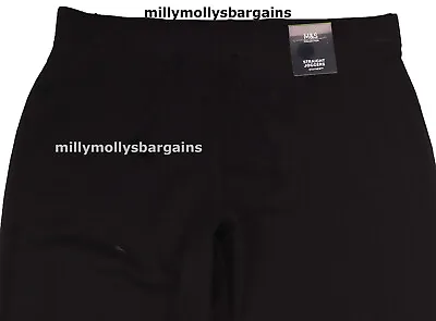 M&S Womens Marks And Spencer Black Straight Joggers Size 12 Regular Short 6 Long • £14.99
