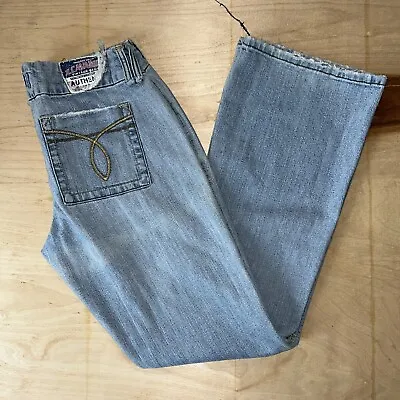 Women's Vintage Z. Cavaricci Denim Blue Jeans Flared Low Rise Size 30x30 • $38.88