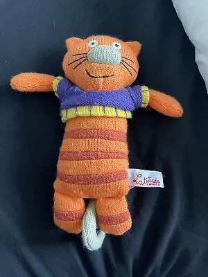 Latitude Enfant Cat Kitten Knitted Soft Toy Plush 9.5  Orange French  • £9.99