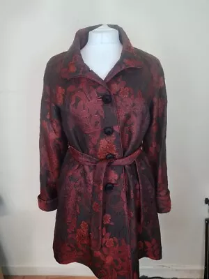 £40 • Buy Caroline Charles Ladies Red And Black Coat Size
