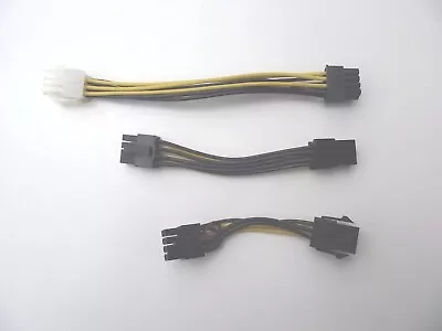 £5.99 • Buy 6 Pin To 8 Pin PCIe Express Power Adaptor Cable For Graphics Card X 3 Job Lot