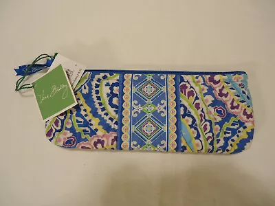 Vera Bradley Capri Blue Brush And Pencil Cosmetic Bag - Nwt - U.s. Made! • $19.99