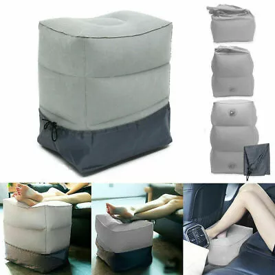 Inflatable Foot Rest Footrest Cushion Pillow Flight Travel Car Train Portable • $15.69