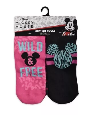 Mickey Mouse Women's The Wild Socks 10-Pairs In A Pack Fits Shoe Size 4-10 NEW • $6.99