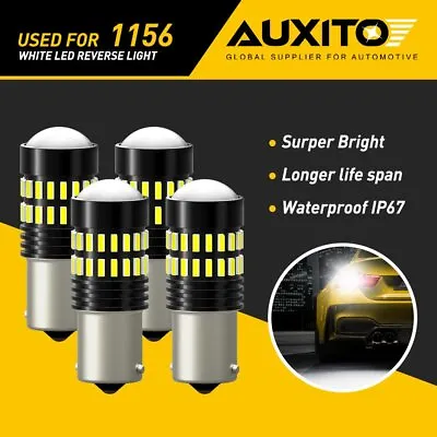 4x AUXITO Bright LED 1156 P21W 7506 Reverse Backup Light Bulb 2PC 6000K 48SMD • $18.99