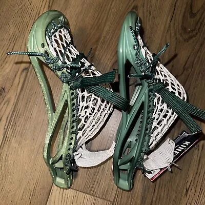 Lot Of 2 Maverik Kinetik 2.0 Lacrosse Stick Heads Dyed Green And Strung • $150