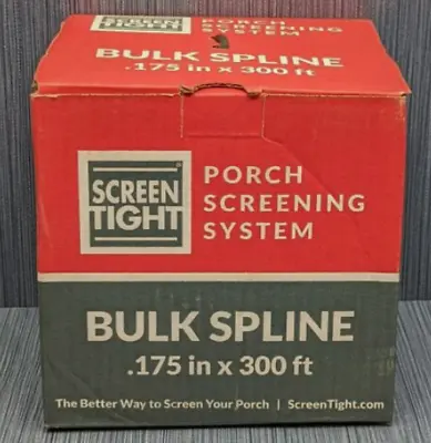 Bulk Spline .175 IN X 300 FT Screen Tight Porch Screening System • $19.99