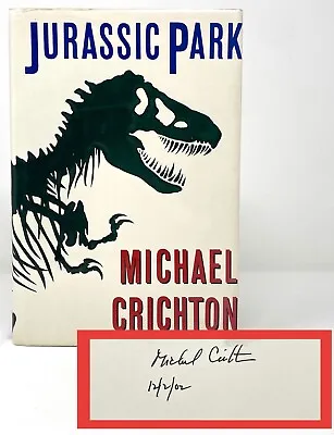 Michael Crichton - Jurassic Park - SIGNED 1st 1st - Sci-Fi / Dinosaurs / DNA • $650