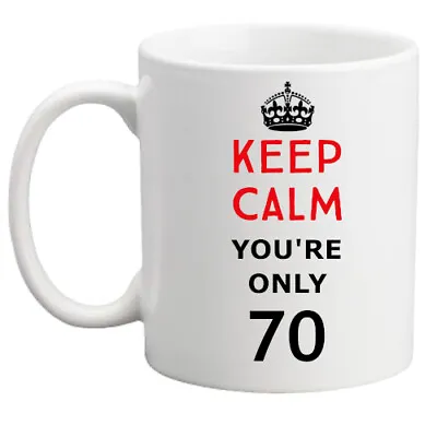 70th Keep Calm Birthday Mug! 70/70th/Birthday/gift/fun/present/for Him/for Her! • £8.95