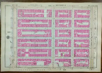 £126.98 • Buy Vintage 1916 CENTRAL PARK MANHATTAN NEW YORK CITY Map DUKE ELLINGTON  GW BROMLEY