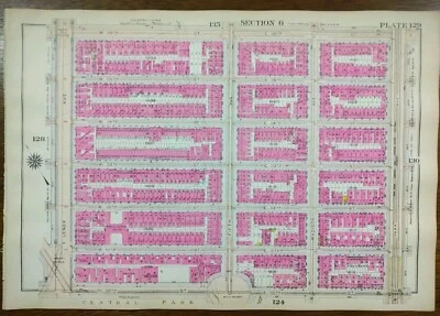 £126.98 • Buy Vintage 1916 CENTRAL PARK MANHATTAN NEW YORK CITY Map DUKE ELLINGTON  GW BROMLEY