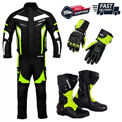 Men Motorbike Motorcycle Riding Suits Cordura Waterproof Racing Full Set • $199.20