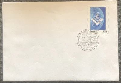 £4.99 • Buy FDC Special Stamp Cover Masons Masonic Brazil 1977 Grande Loja