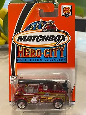 Matchbox Hero City #2 Bucket Fire Engine Truck Red 2003 New On Card • $10.40