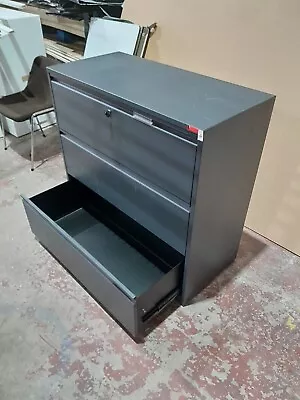 3 Drawer Metal Filing Cabinet Ideal For Storage In Garage Or Shed/workshop • £70