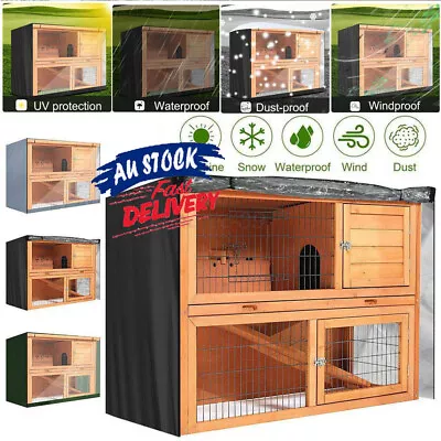 Rabbit Hutch Cover Weather Rain Waterproof Heavy Duty Pet Bunny Cage Protector • $13.33