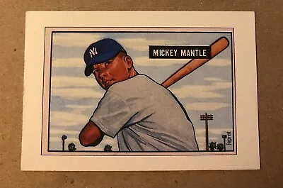 1989 Bowman Redemption Sweepstakes MICKEY MANTLE 1951 Reprint Unmarked Entry • $1.25