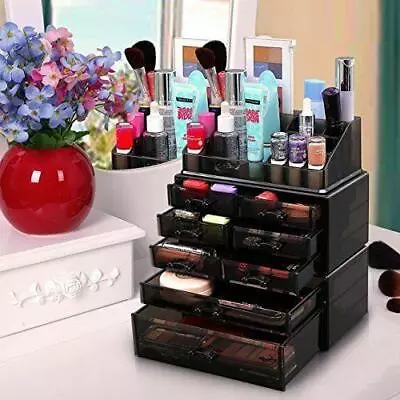 Holder Makeup Stand Drawers Cosmetic Organizer Lipstick Storage Acrylic Box • $23.29