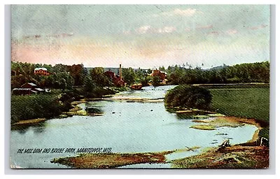 Postcard: WI 1910 Mill Dam And Ravine Park RPO Manitowoc Wisconsin - Posted • $14.96