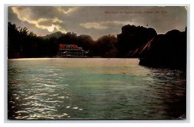 SYLVAN LAKE LODGE Under MOONLIGHT ~ CUSTER South Dakota 1910c • £9.63