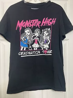 Monster High Graduation Tour Black Tee Size S • $6