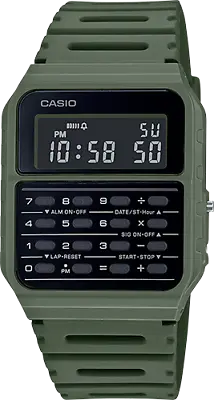 Casio CA53WF-3B 8-Digit Calculator Green Watch Resin Strap Alarm Chronograph • $24.25