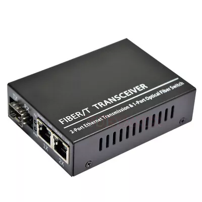 SFP Fiber Media Converter To RJ45 Gigabit SFP 2*10/100/1000M Ethernet Converter • $24.69