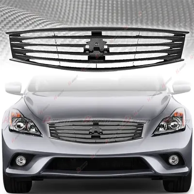 For Infiniti G37 Coupe 2DOOR 08-13 Q60 14-15 Front Bumper Grille Grill Carbon • $84.99