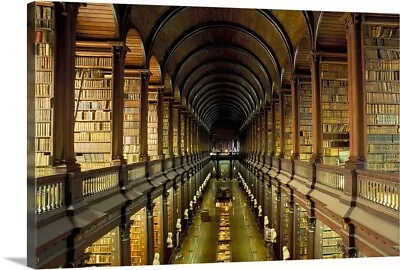 Gallery Of The Old Library Trinity Canvas Wall Art Print Architecture Home • $89.99