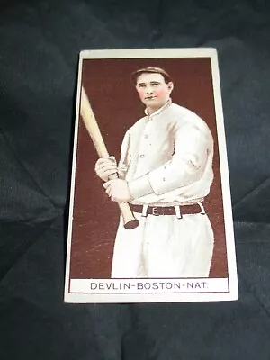 1912 T207 Brown Background Arthur Devlin  VG ~Boston Braves ~ • $70
