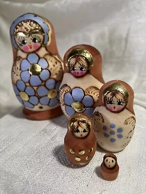 Vintage Russian Matryoshka Nesting Dolls / Set Of 5 • $7.99