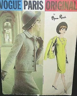 Vogue Paris Original Pattern 1313 Nina Ricci Size 12 • $25