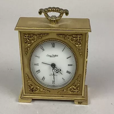 Vintage Swiza Sheffield Brass Clock - 8 Day - 15 Jewels - Doesn’t Wind • $15