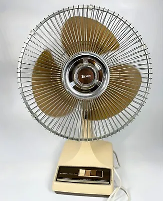 LASKO Galaxy Vintage 12  Plastic Blade Oscillating Retro MCM Table Desk Fan WORK • $79.99