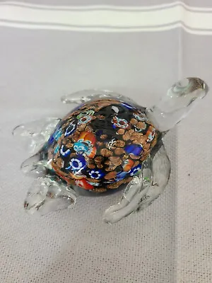 Vintage Italian Glass Tortoise With Gold Specs • $22